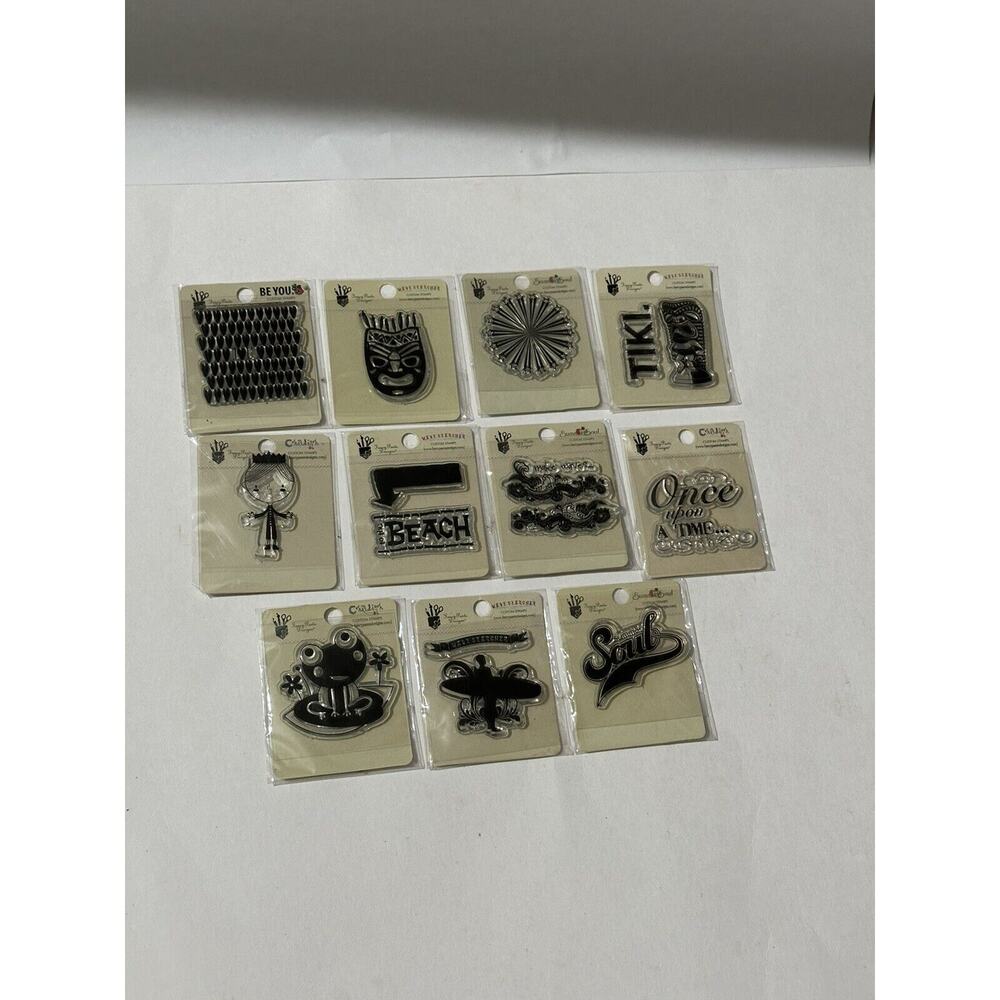 11 Lot Fancy Pants Designs Clear Stamps Wave Searcher Summer Soul Childish Tiki
